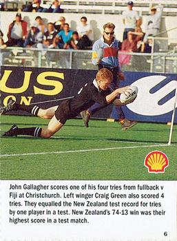 1992 Shell Rugby Greats #6 John Gallagher Front